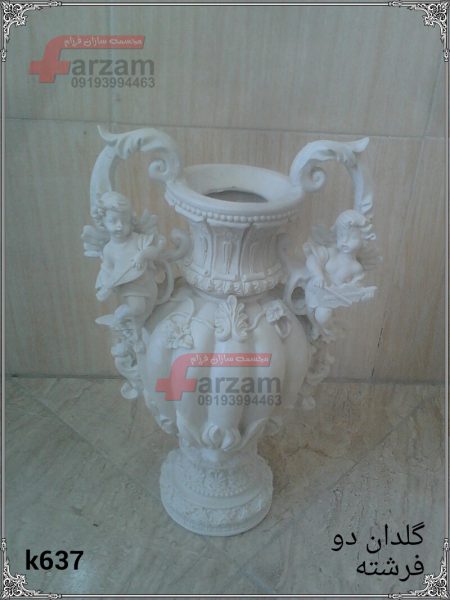 گلدان دو فرشته فایبرگلاس